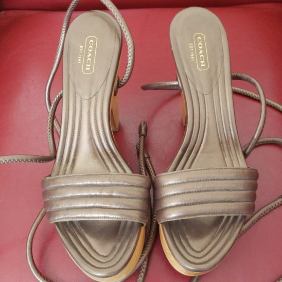 Coach platform heels size 9.5 - Picture 1 of 2